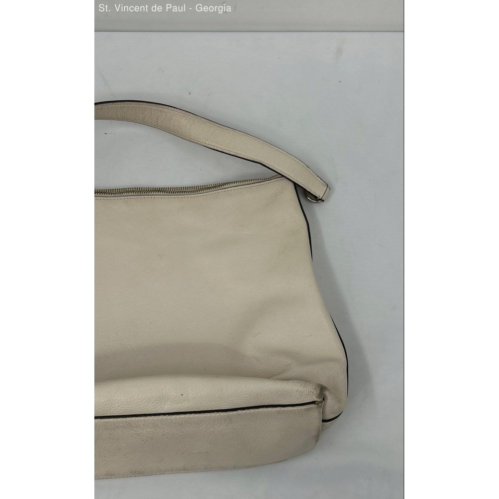 COACH Marlon Hobo Bag Purse Refined Pebble Leather Chalk White W/ Gold Hardware - Picture 9 of 12